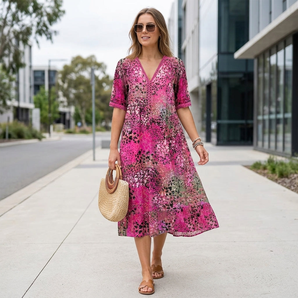 Sienna | Women's Summer Dress with Floral Print