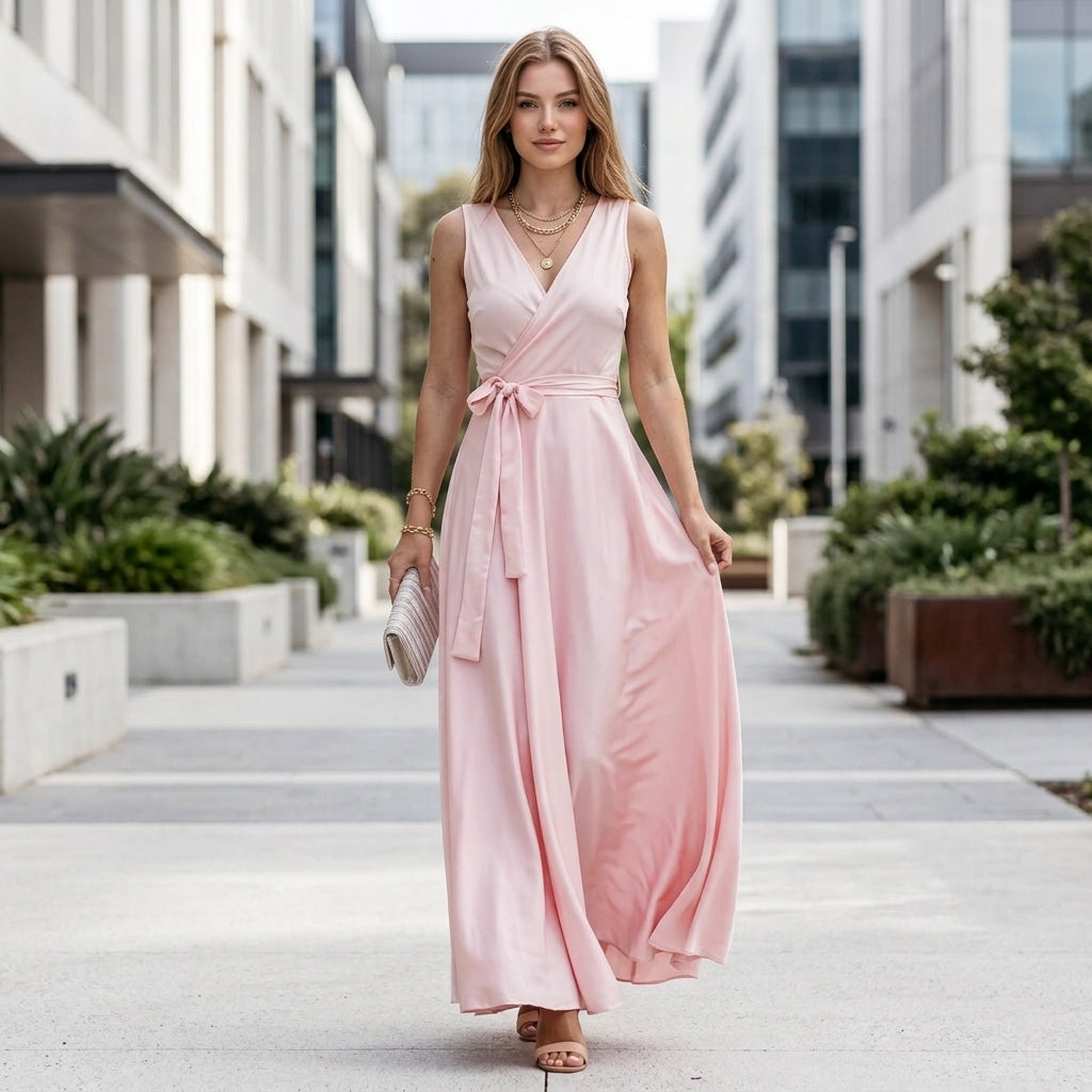 Harper | Schmeichelndes Wickel-Maxikleid für Hochzeitsgäste