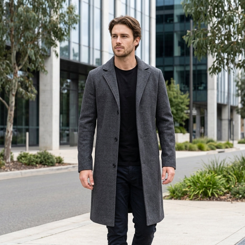 Xavier | Long Men's Coat for Stylish Warmth