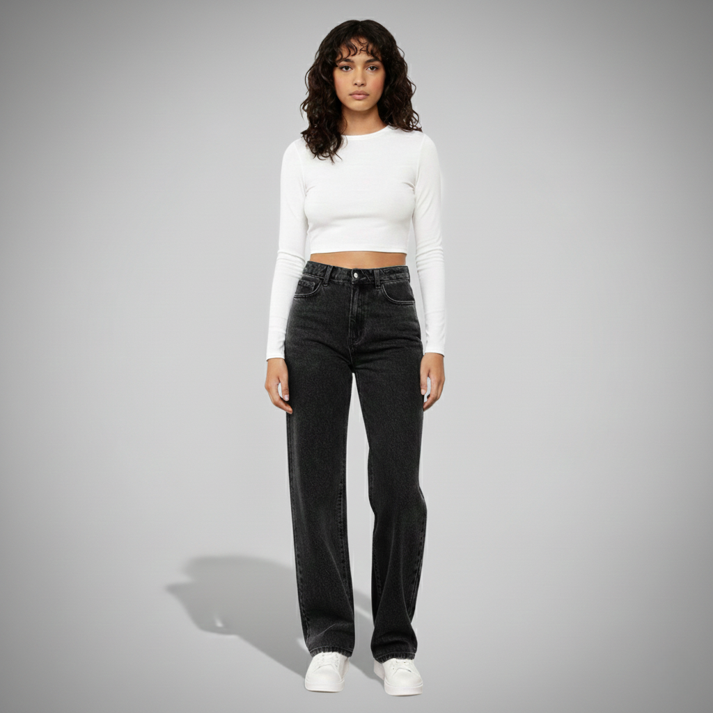 Emma | High-Waist Straight-Leg Jeans