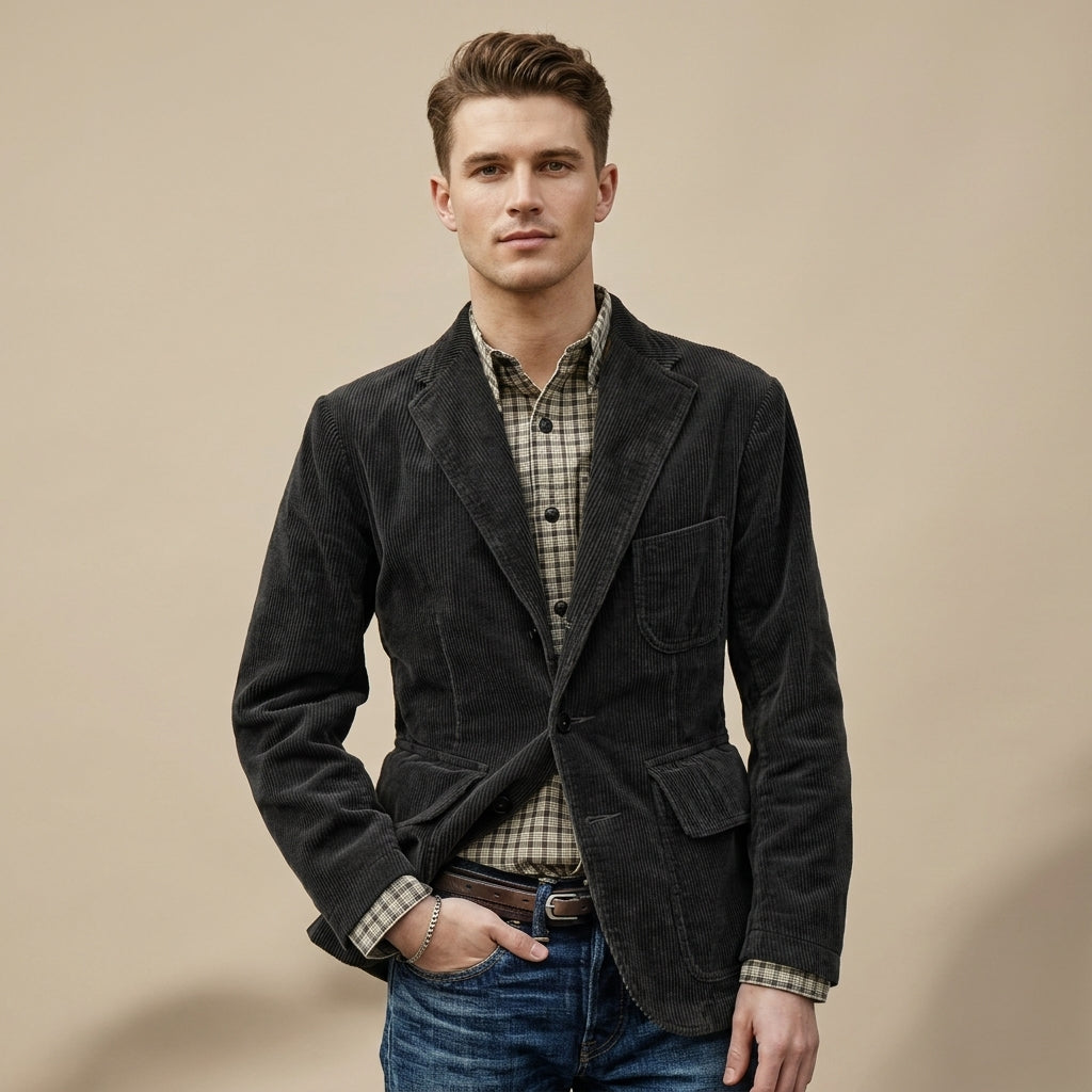 Archie | Corduroy Men's Coat &amp; Vest Set