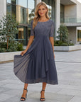 Chloe | Lace & Chiffon A-Line Wedding Guest Dress