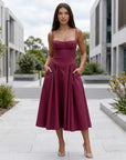 Grace | V-Neck Corset Maxi Wedding Guest Dress
