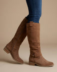 Grace | Women's Suede Knee High Boots – Slouch Casual Style