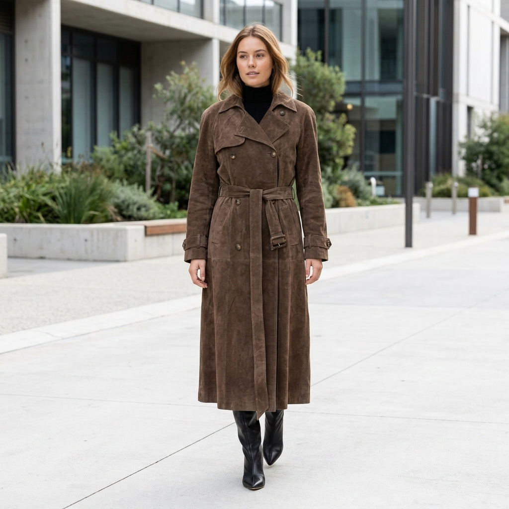Bridget | Suede Trench Women's Coat
