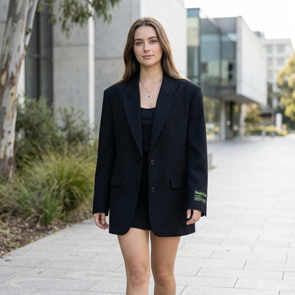 Ruby | Schwarze Damen-Blazerjacke