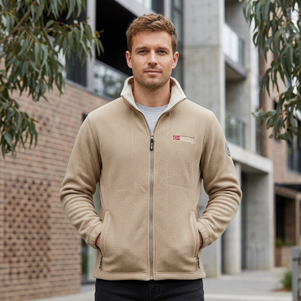 Declan | Fleece-Lined Men’s Coat for Outdoor Comfort