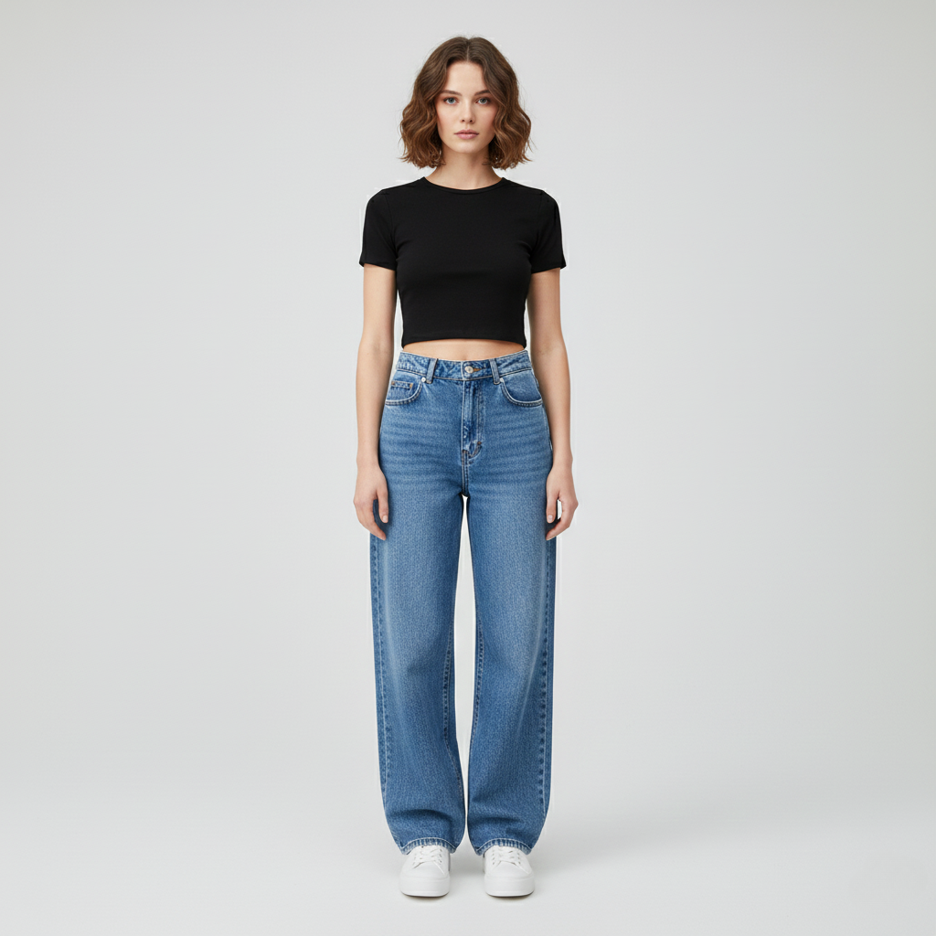 Emma | High-Waist Straight-Leg Jeans