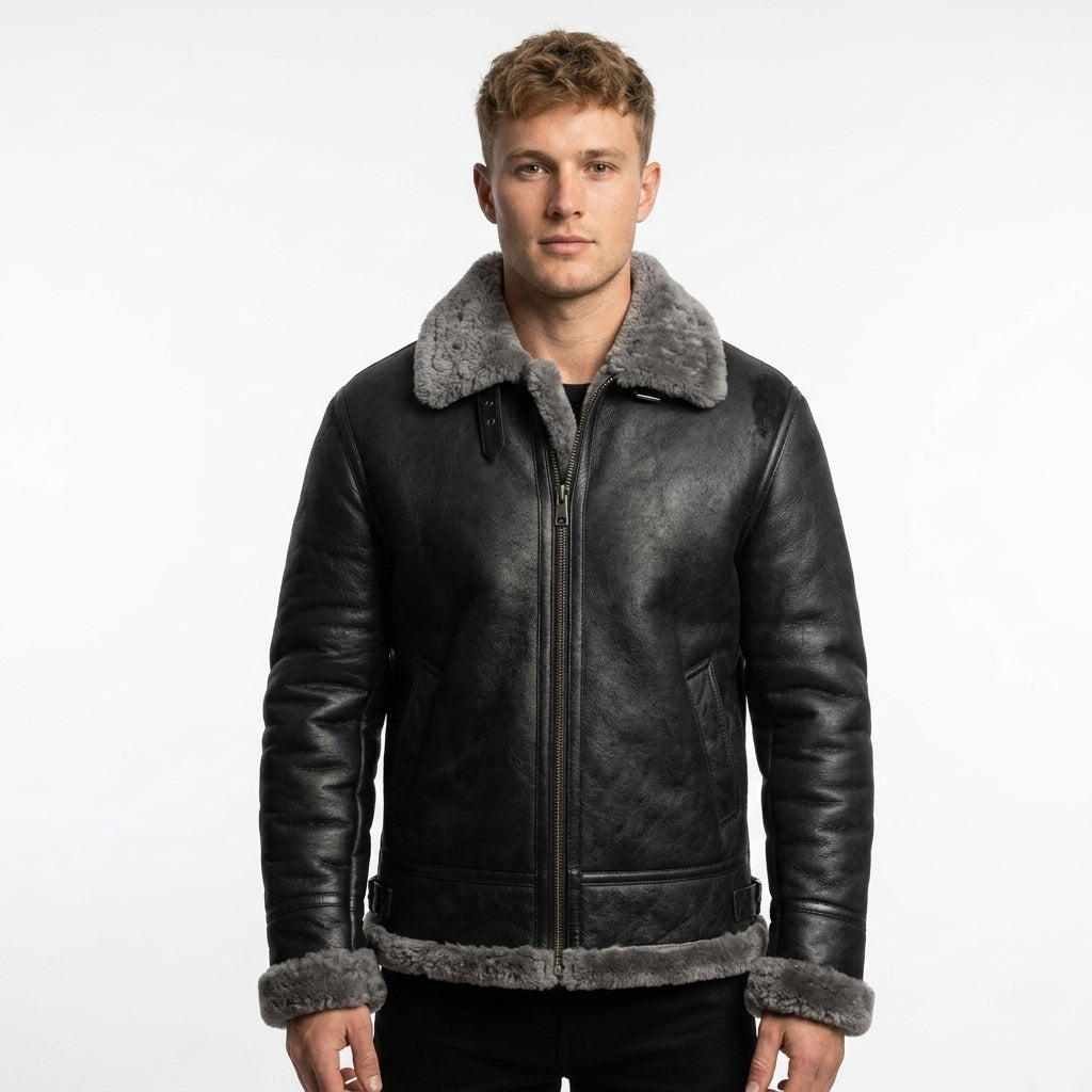 Zayden | Shearling Men’s Coat with Rugged Style
