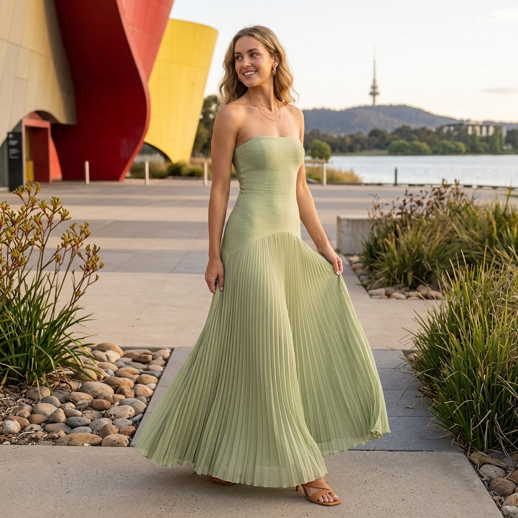 Poppy | Strapless Maxi Dress for Modern Elegance