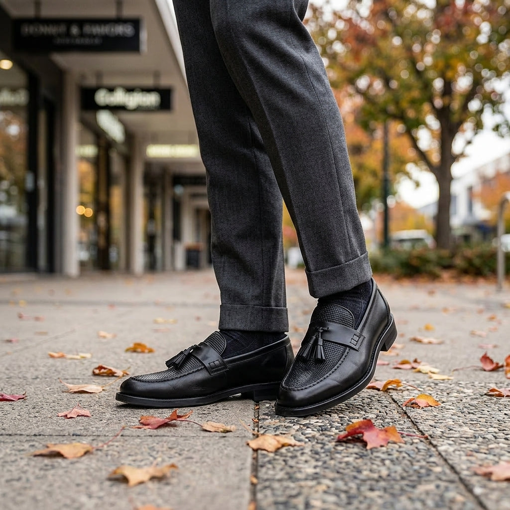 Maddox | Elegant Men’s Shoes with Woven Tassel Detail