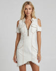 Ivy | Denim Dress with Stylish Cold-Shoulder Design
