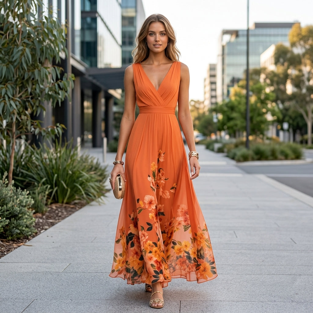 Isla | Floral A-Line Wedding Guest Dress