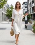 Harper | Denim Dress with Flowy Summer Maxi