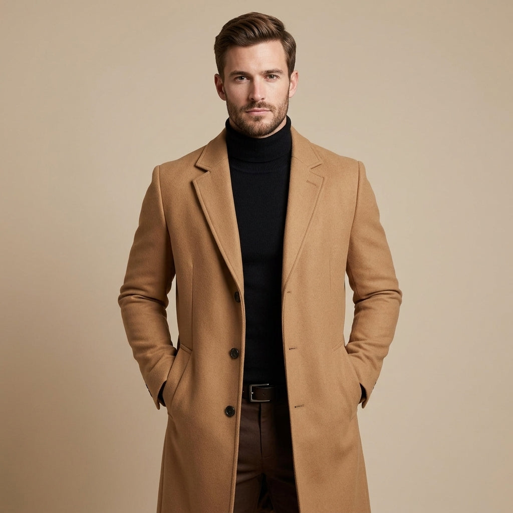 Cooper | Men's Coat with Long Wool Warmth