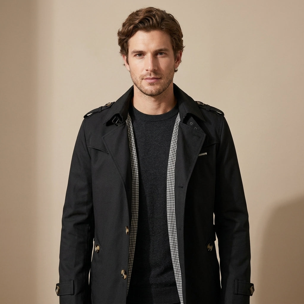 Thomas | Men's Coat with Elegant Trench Design