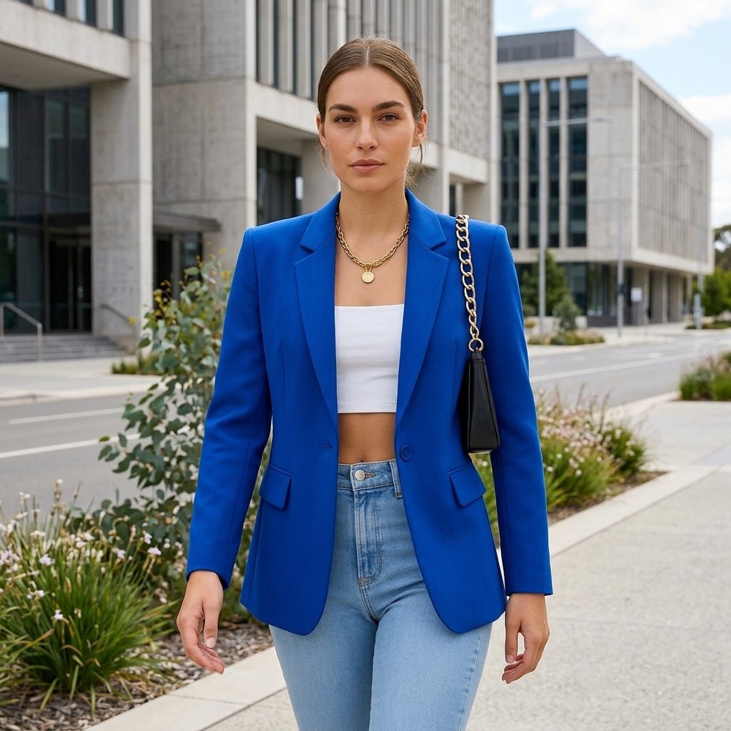 Amelia | Elegant White Women's Blazer