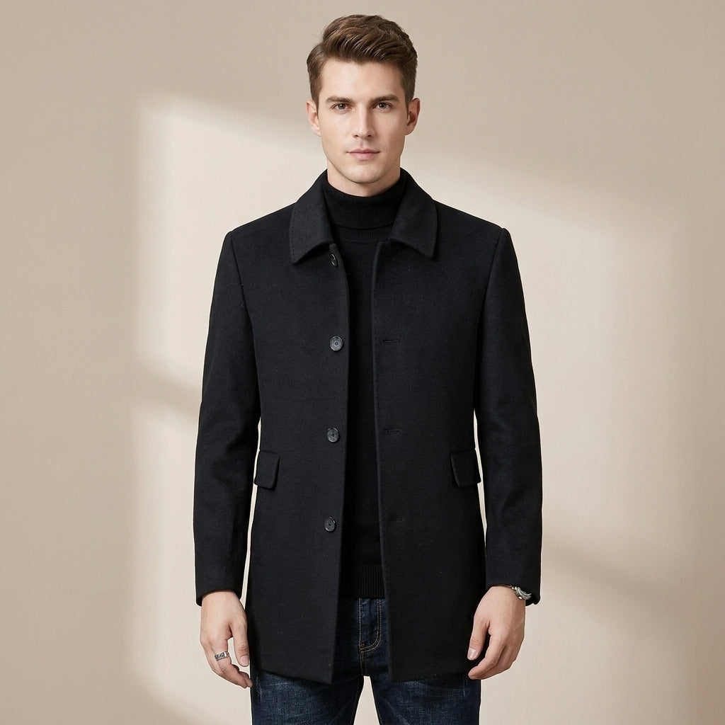 Beau | Men's Coat Classic Mid-Length Cut