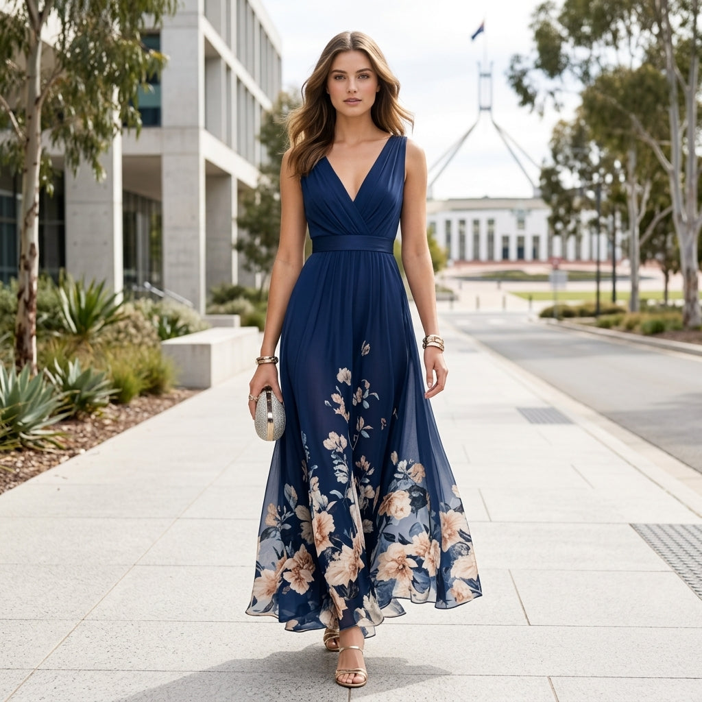 Isla | Floral A-Line Wedding Guest Dress