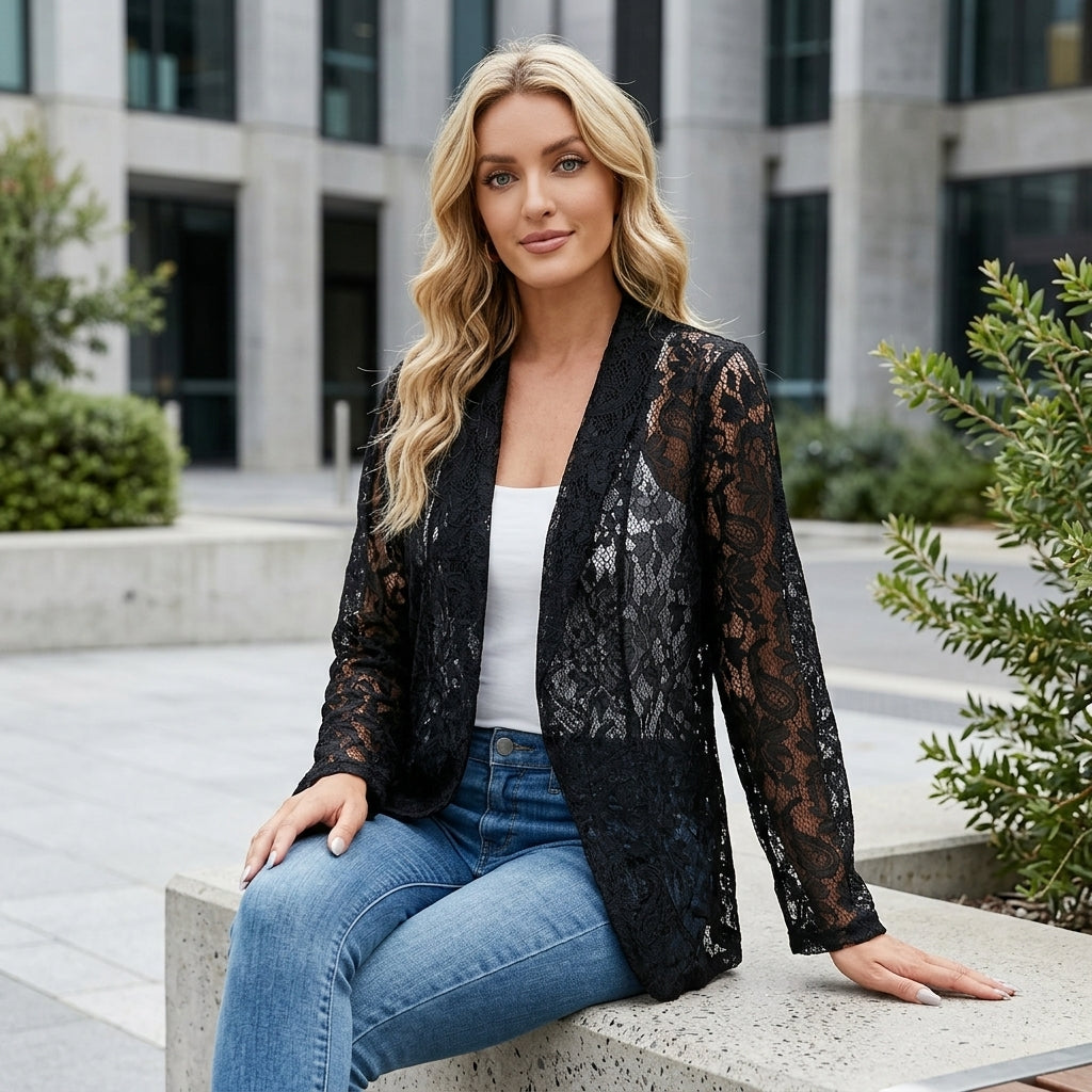 Indie | Floral Lace Summer Women's Blazer