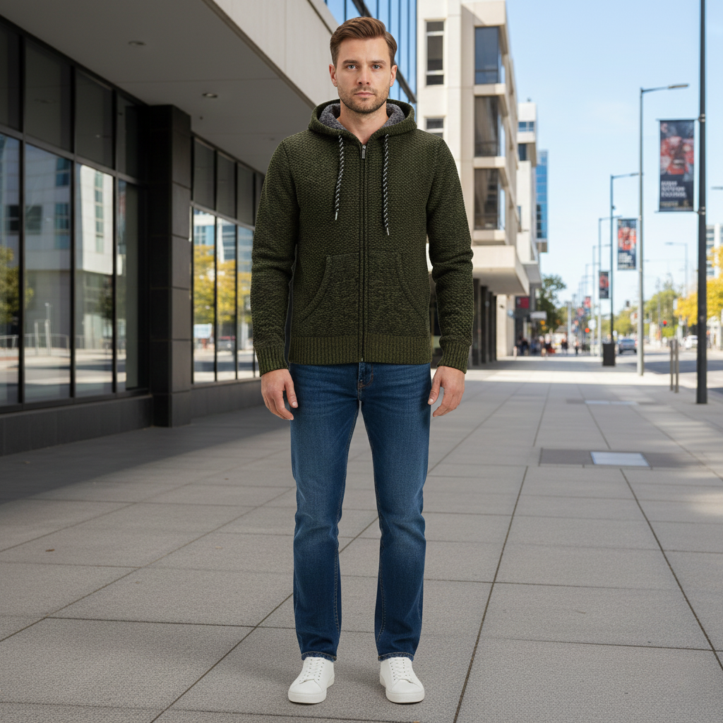 Jack | Cozy Knit Hoodie for Men