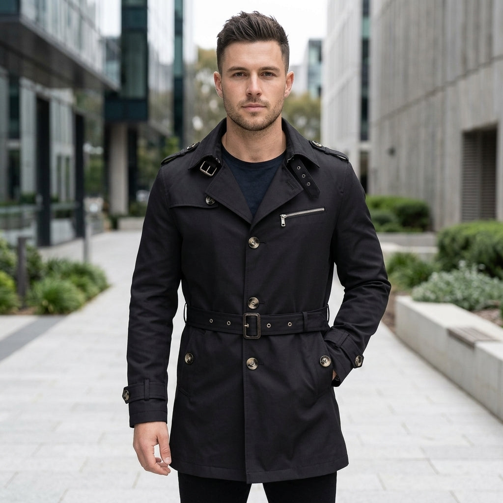 Thomas | Men's Coat with Elegant Trench Design