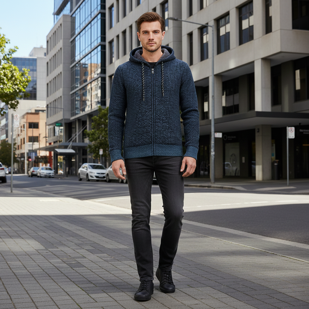 Jack | Cozy Knit Hoodie for Men