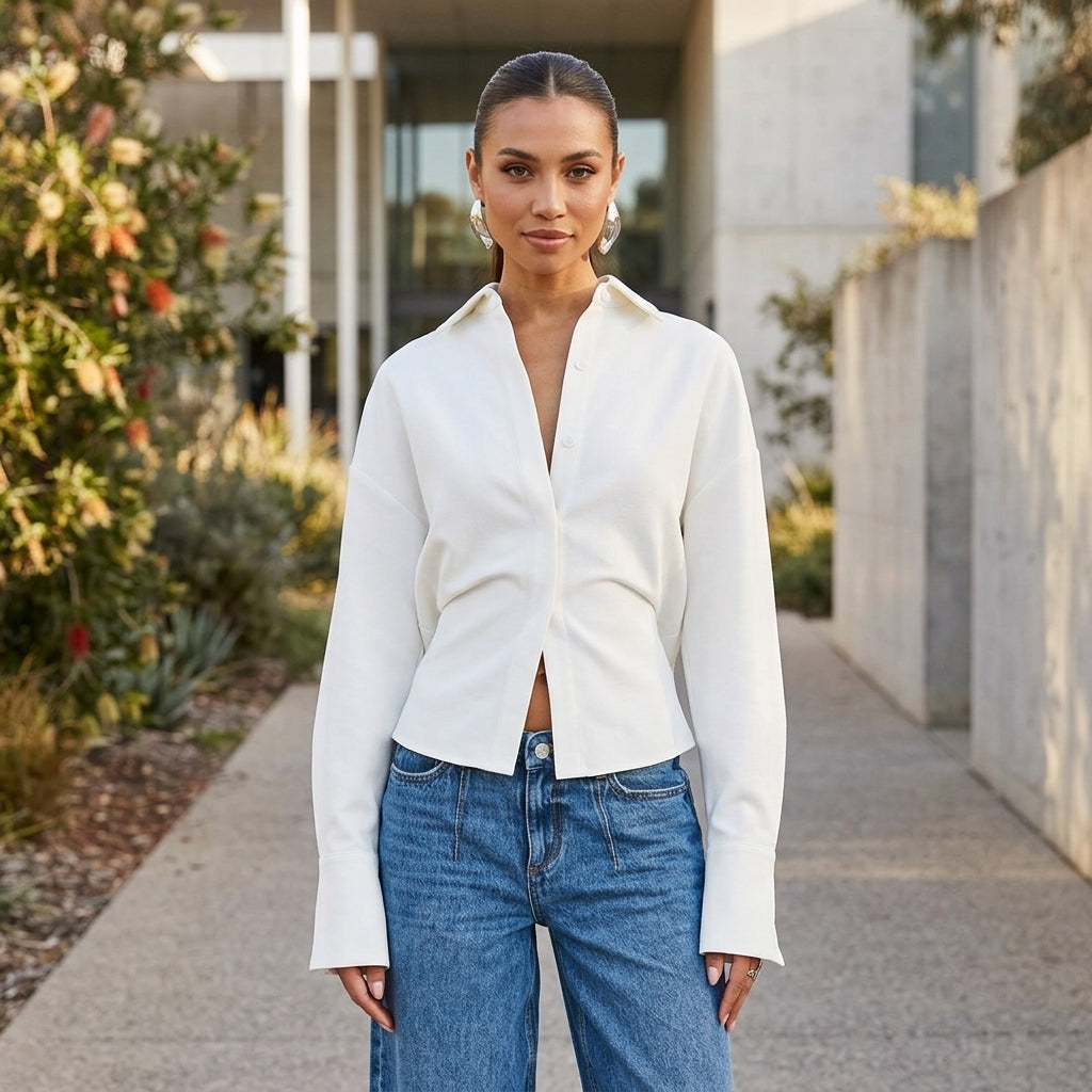 Juliette | Elegant Women’s Blouse with Button Detail