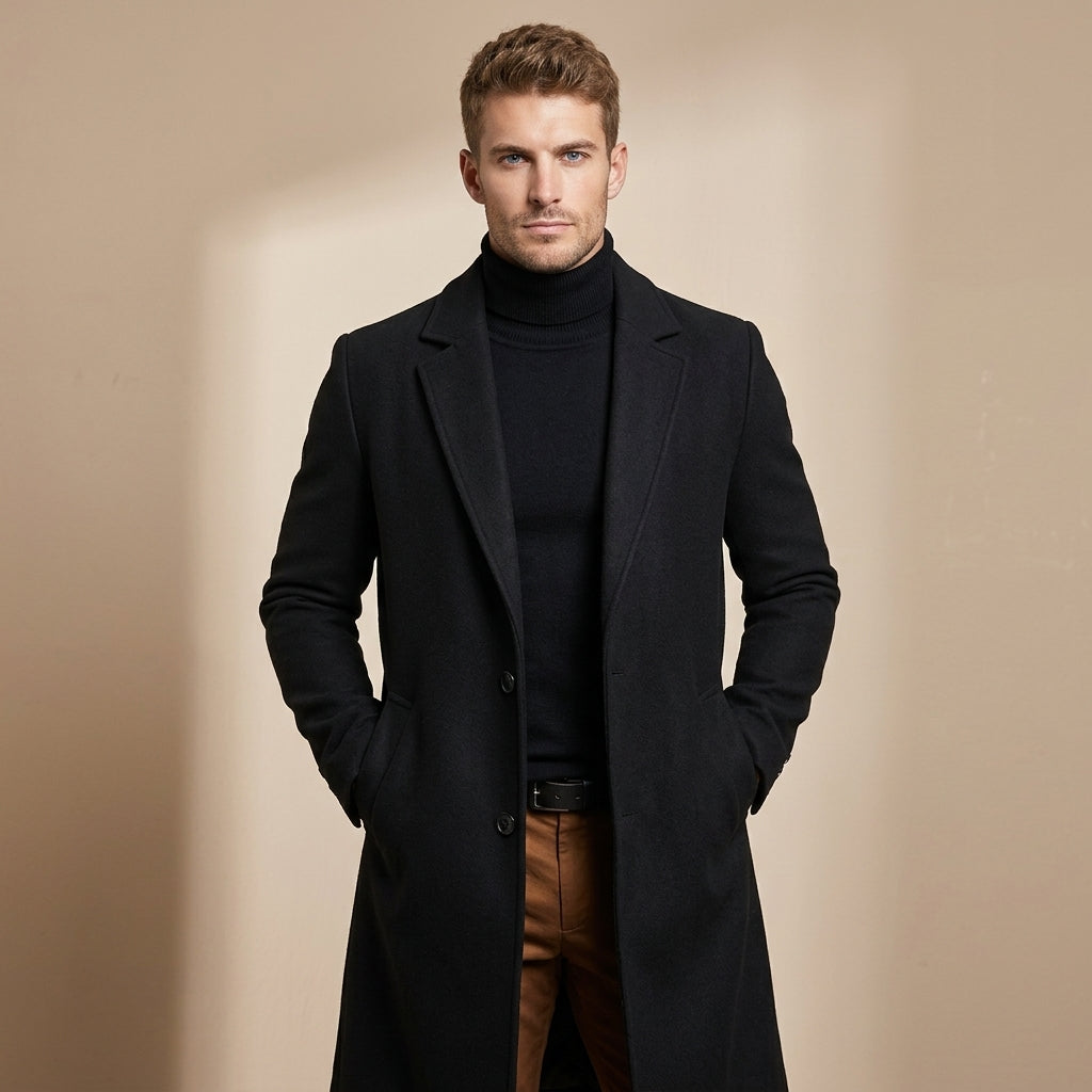 Cooper | Men's Coat with Long Wool Warmth