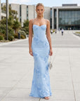 Ruby | Floral Corset Maxi Wedding Guest Dress