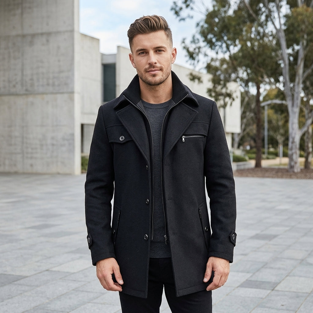 Braxton | Men’s Trench Coat with Refined Fit