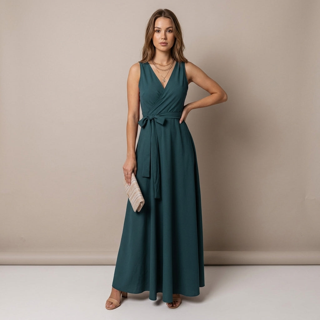 Harper | Schmeichelndes Wickel-Maxikleid für Hochzeitsgäste