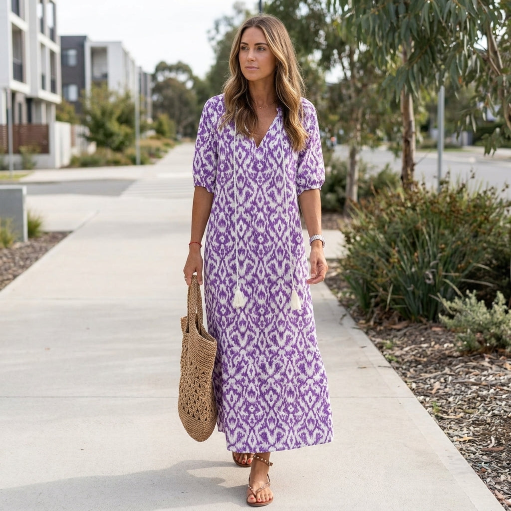 Matilda | Women's Summer Dress with Flattering V-Neck