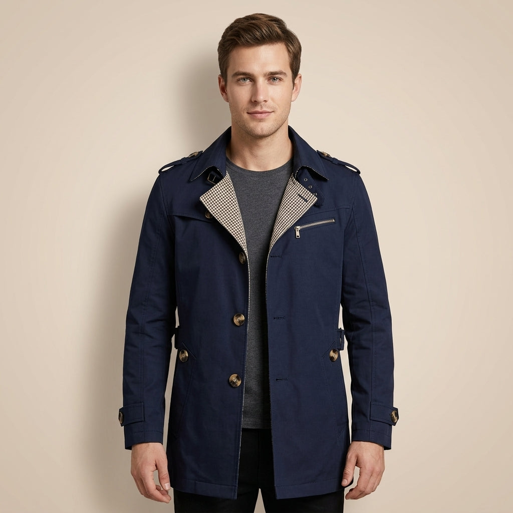 Thomas | Men's Coat with Elegant Trench Design