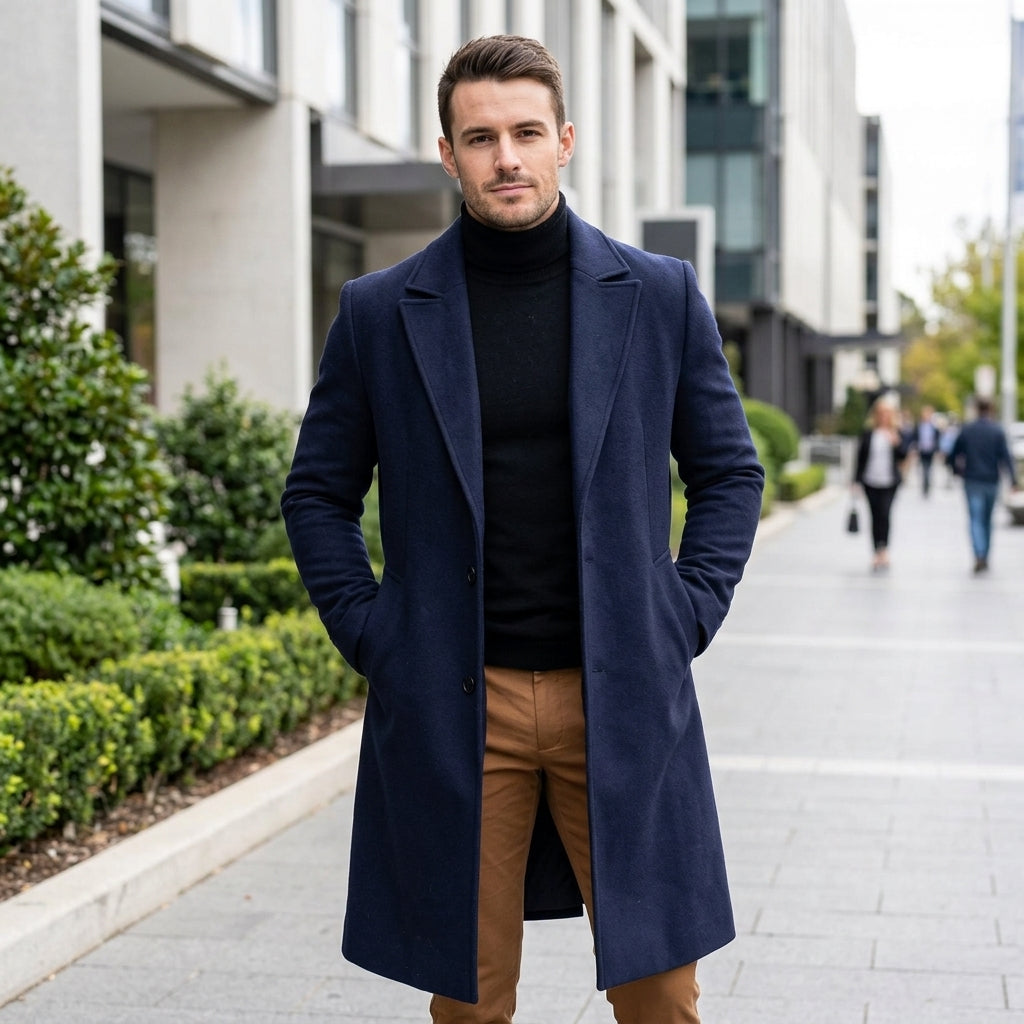 Cooper | Men's Coat with Long Wool Warmth