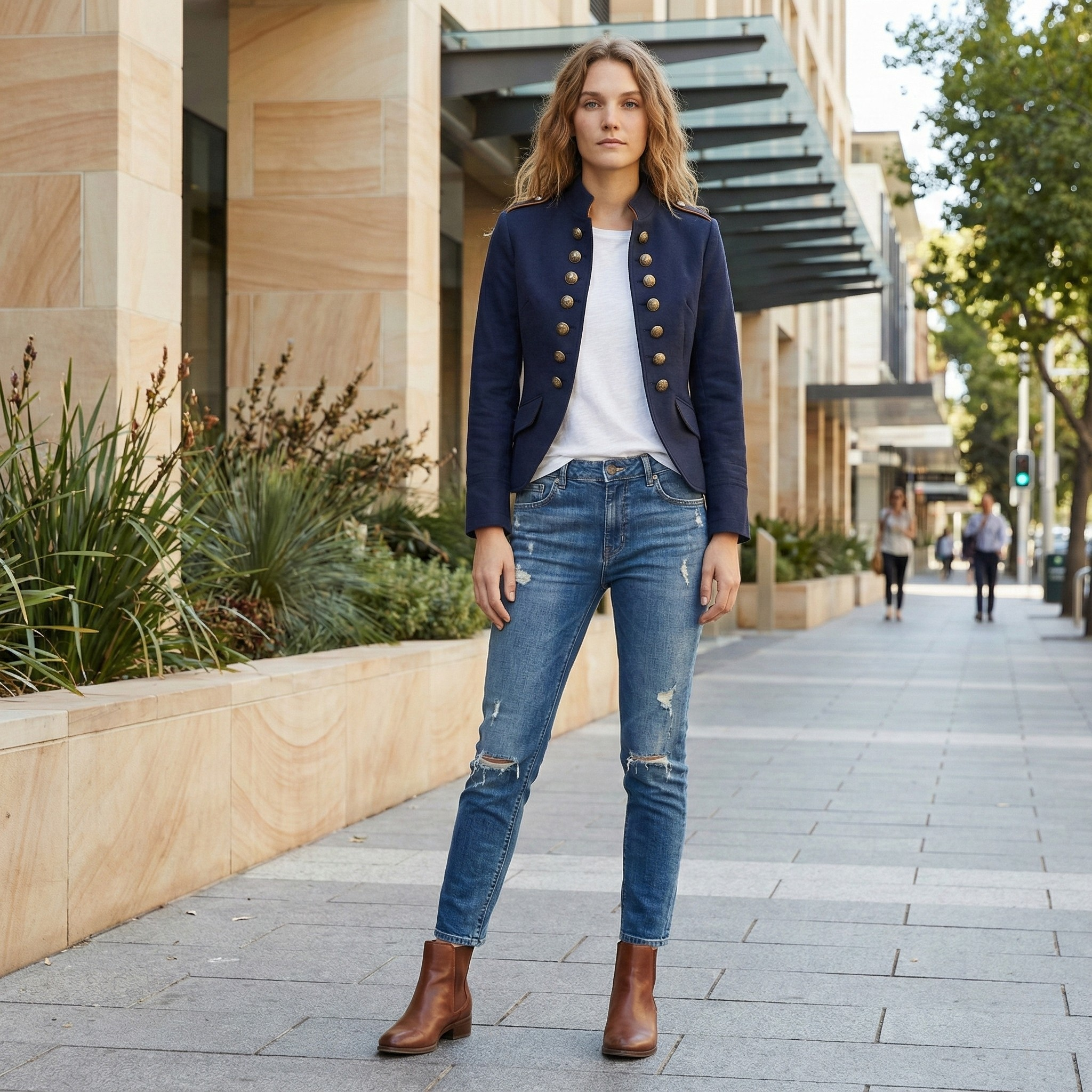 Samantha | Military Style Blazer with Unique Design