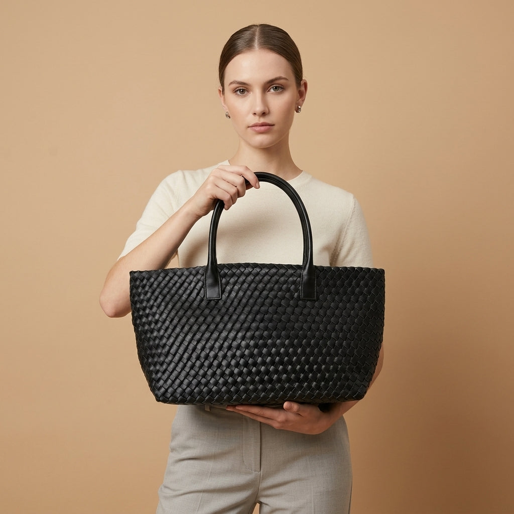 Brielle | Women’s Tote Bag with Handwoven Texture