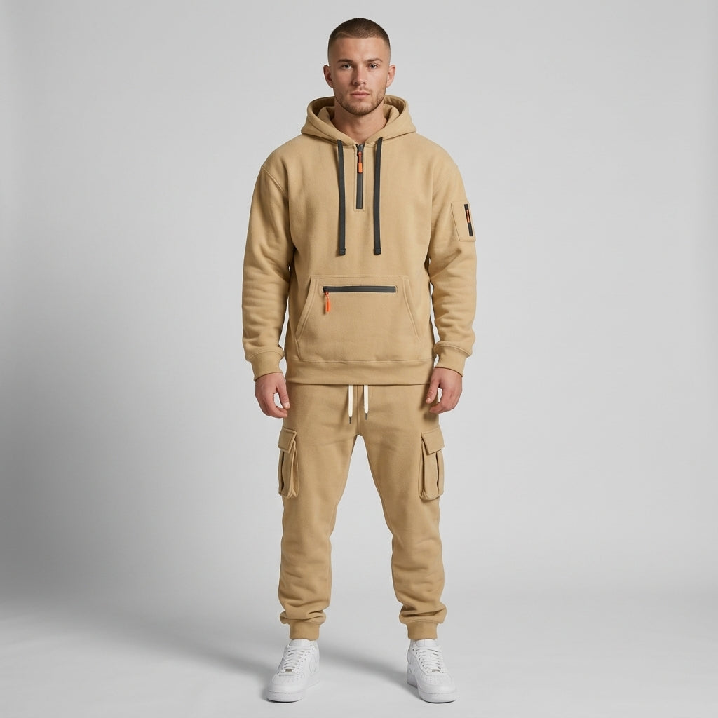 Angus | Men's Tracksuit – Hoodie &amp; Cargo Joggers with Adjustable Hood
