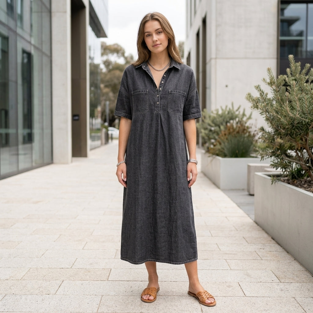 Sienna | Denim Dress with Casual Elegance