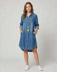 Chloe | Denim Dress with Effortless Shirt Design