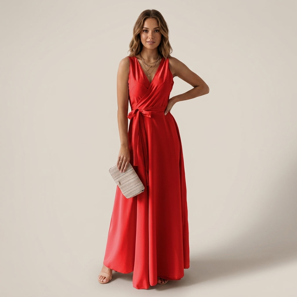 Harper | Schmeichelndes Wickel-Maxikleid für Hochzeitsgäste