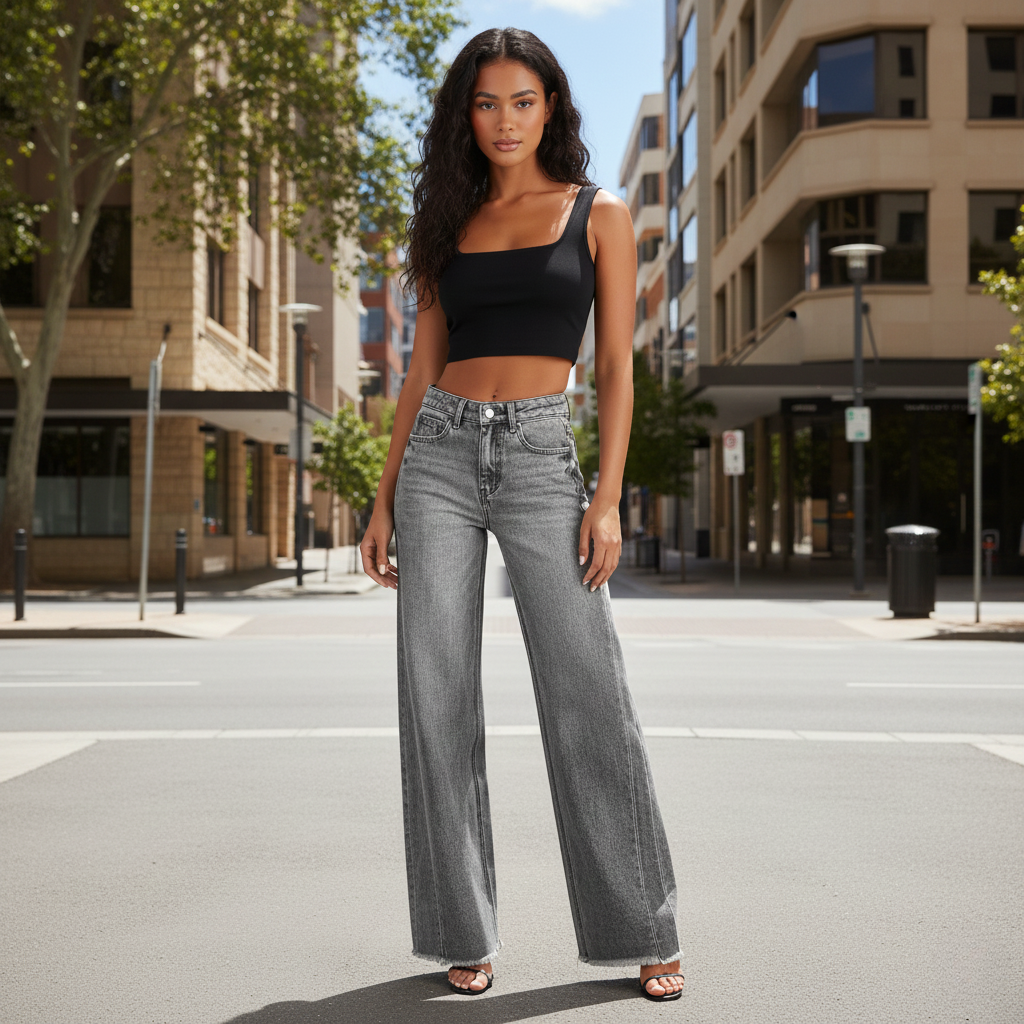 Olivia | High Waisted Wide Leg Jeans Women