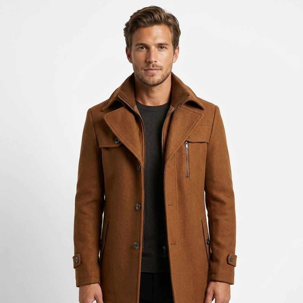 Braxton | Men’s Trench Coat with Refined Fit