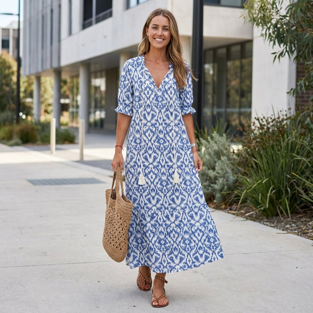 Matilda | Women's Summer Dress with Flattering V-Neck