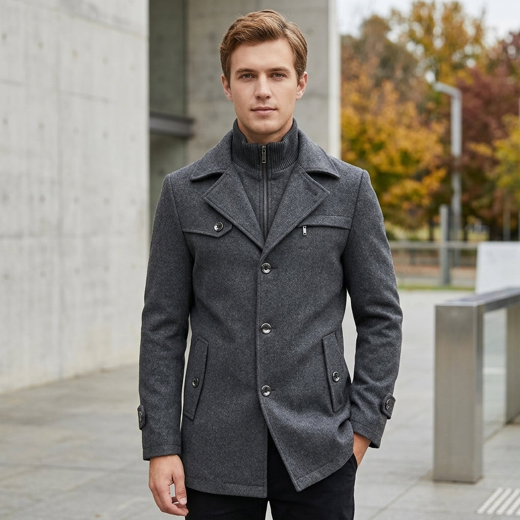 Braxton | Men’s Trench Coat with Refined Fit