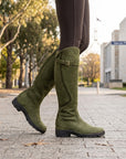 Harper | Women's Knee High Boots – Buckle Strap Riding Style