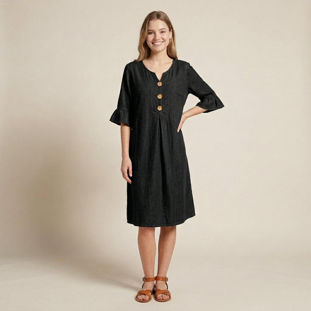 Harper | Denim Dress with Flowy Summer Maxi