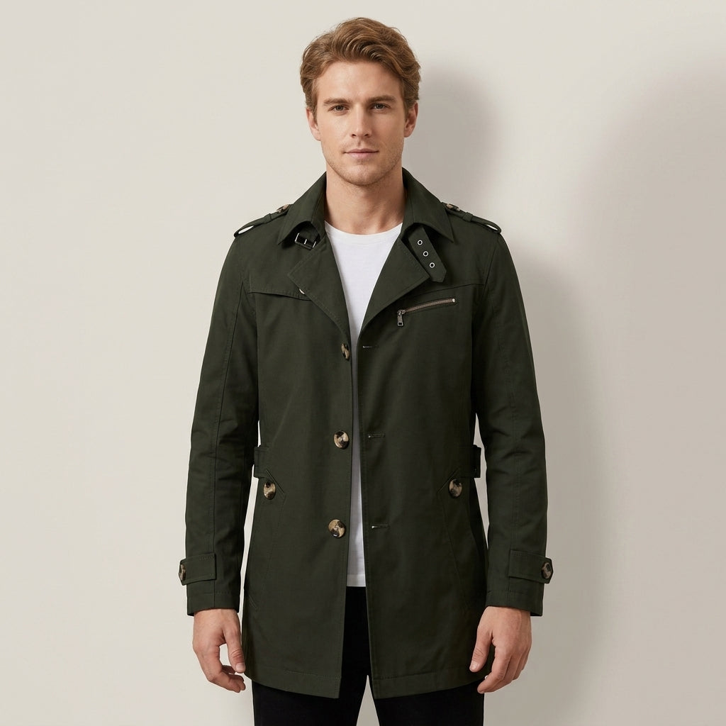 Thomas | Men's Coat with Elegant Trench Design