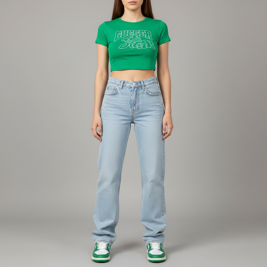 Lily | High Waist Straight Leg Jeans