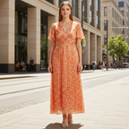 Sophie | Floral Maxi Dress with Sleeves